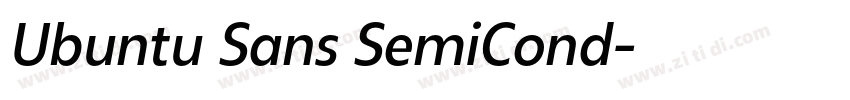Ubuntu Sans SemiCond字体转换